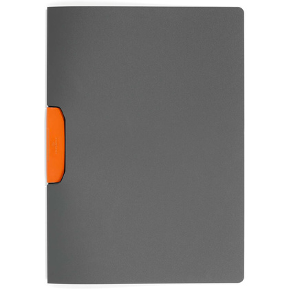 Папка с клипом "Duraswing Color", антрацит, оранжевый клип