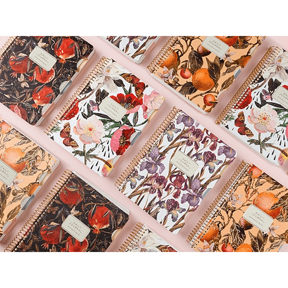 Книга записная "Flora. Гранат", A5, 200 листов, клетка, линейка, точка, черный, красный - 7