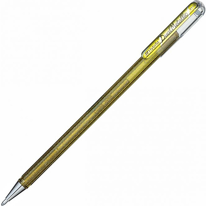 Ручка гелевая "Dual Metallic", 1.0 мм, золотистый, стерж. золотистый