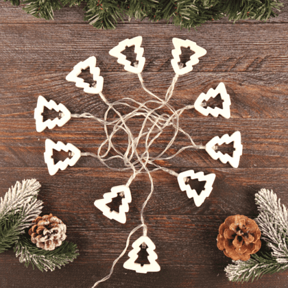 Гирлянда электрическая LED "Нить" с насадками "Елочка", 2,5 м, тепло-белый - 4