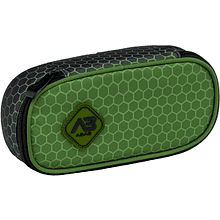 Пенал "Hexagon Green Ombre", 1 отделение, зеленый
