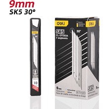 Лезвие для строительного ножа Deli EDL-DP093A, 9 мм, 10 шт.