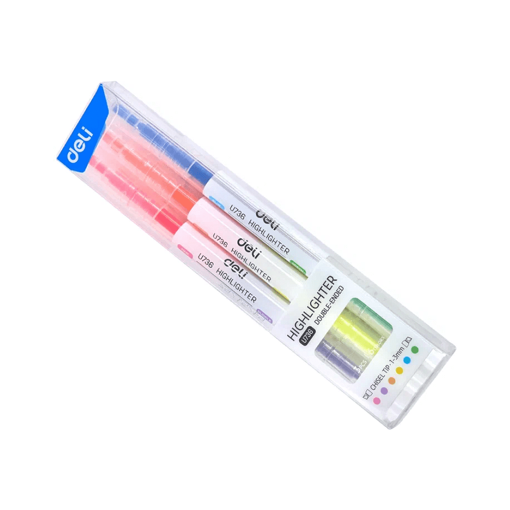 Набор маркеров текстовых "Double ended", 3 шт, ассорти - 2