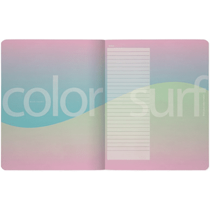 Тетрадь "Color surf", A5, 48 листов, клетка, скоба сбоку, ассорти - 9