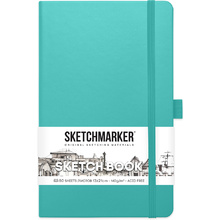 Скетчбук "Sketchmarker", 13x21 см, 140 г/м2, 80 листов, аквамарин