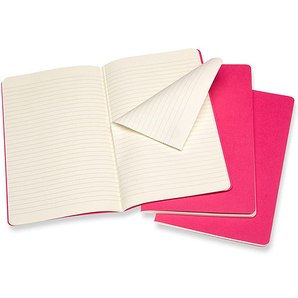 Блокнот "Cahier Journal Large", А5, 40 листов, линейка, 3 шт, розовый неон - 2