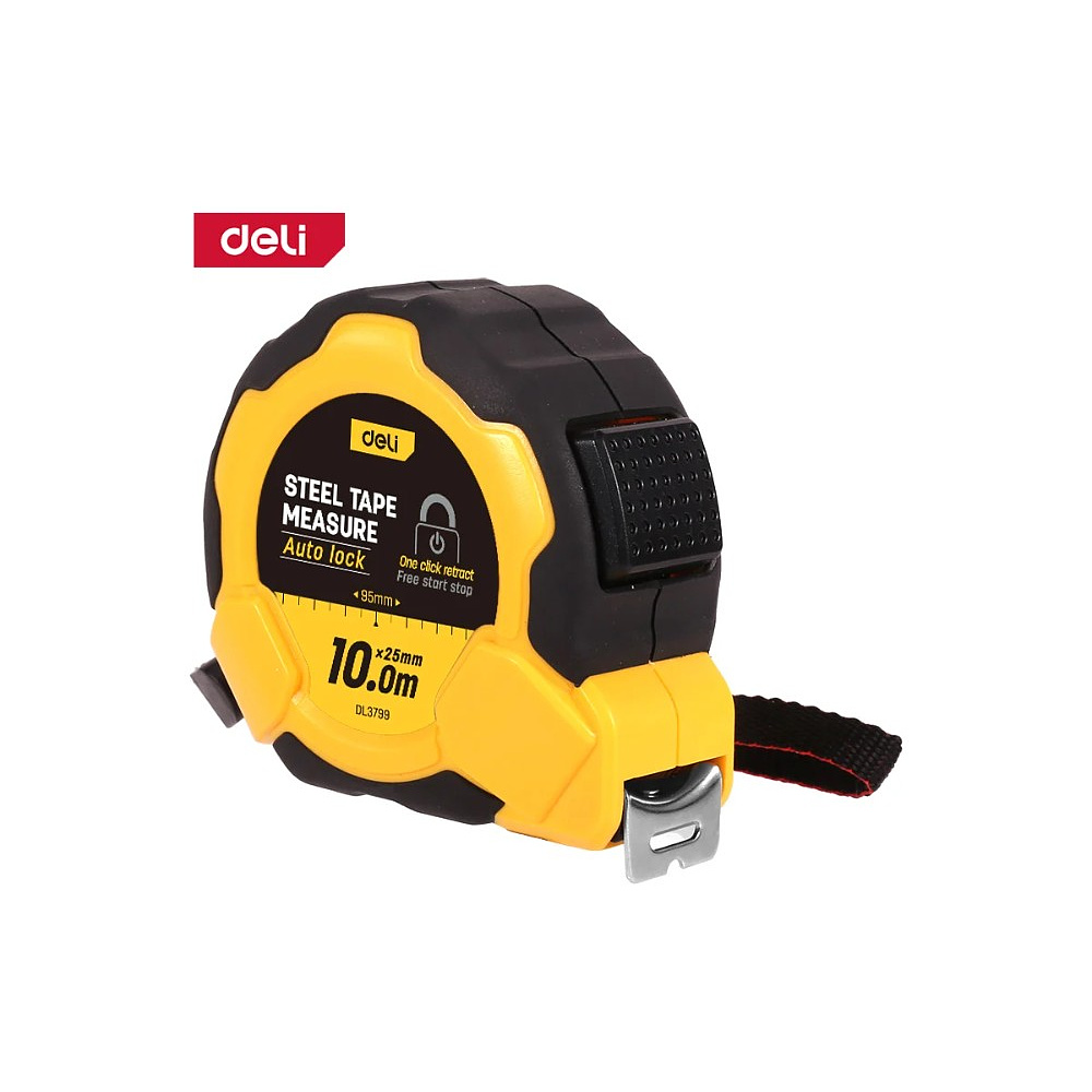 Рулетка Deli YS EDL9003P, 10 м х 25 мм, желтый, черный - 3