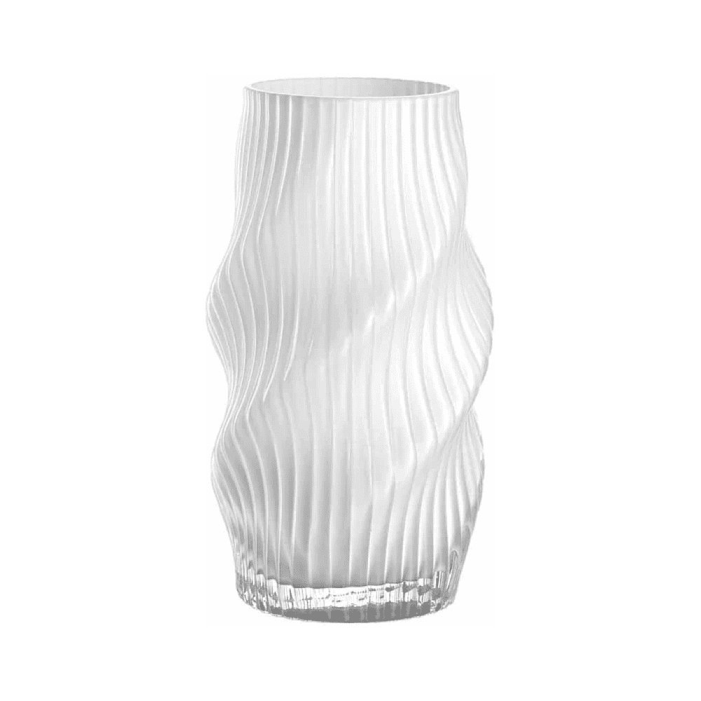 Ваза стеклянная "Verdi", 23 см, белый