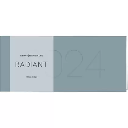 Планинг датированный настольный "Radiant" на 2024 год, 104x227 мм, 64 листа, серо-синий