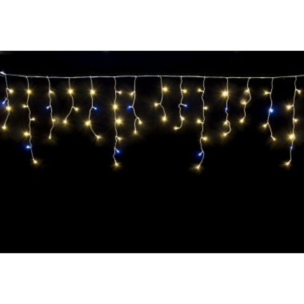 Гирлянда LED "Бахрома" 1,8*0,3м, 51 LED, прозрозрачный провод, теплый белый