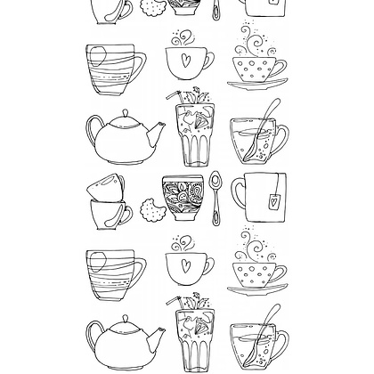 Раскраска "Вкус утра. Чай и кофе" - 9
