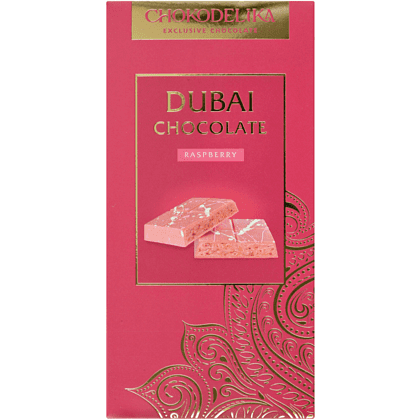 Шоколад белый "Dubai Raspberry", 180 г, с начинкой малина