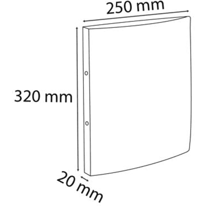 Папка на кольцах "Exacompta", картон, 20 мм, А4, желтый - 4
