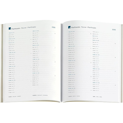 Ежедневник датированный "Terrazzo" 2026, A5, линейка, бежевый - 3