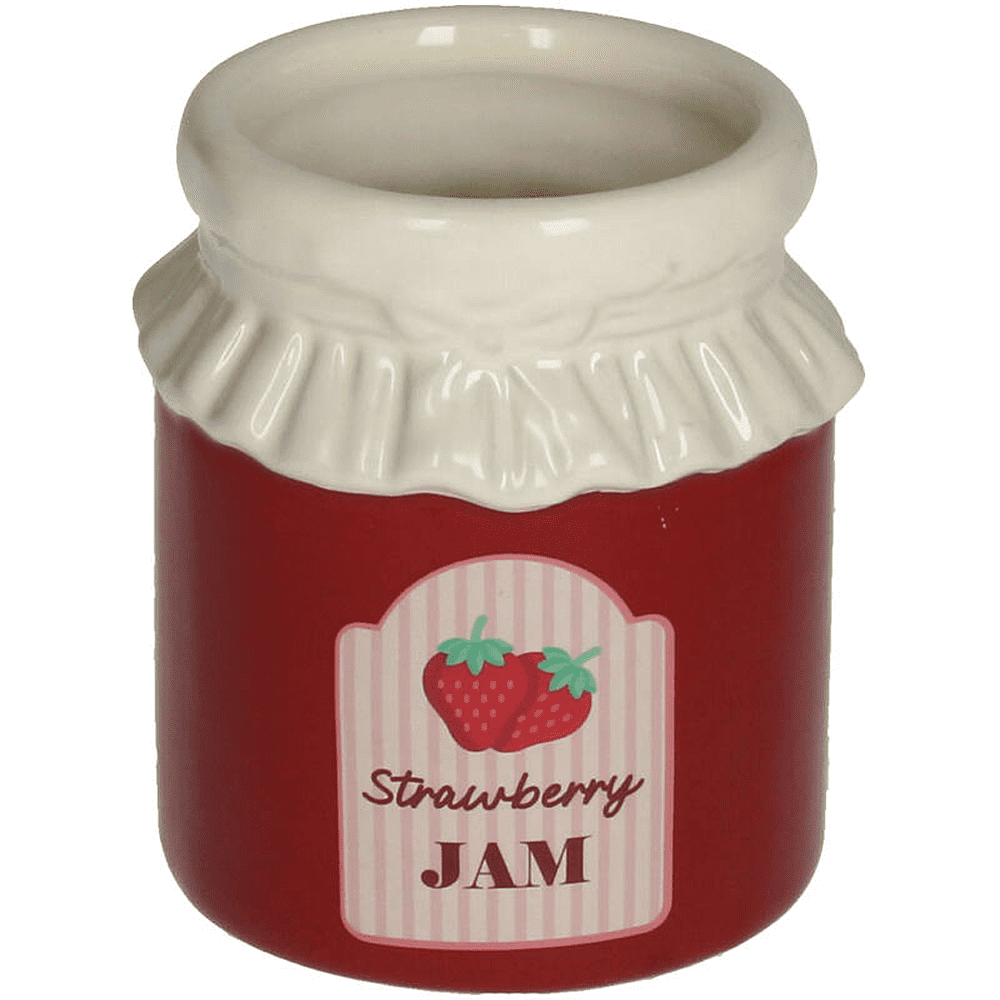 Кашпо керамическое "Strawberry Jam", 8.5х8.5х9.7 см, красный