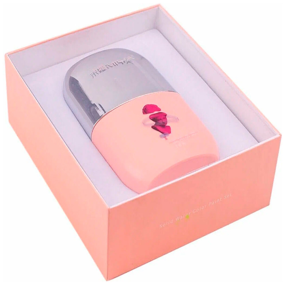 Набор для рисования акварелью "Himi Miya" (краски 18 цветов, кисть, бумага, стакан), розовый футляр