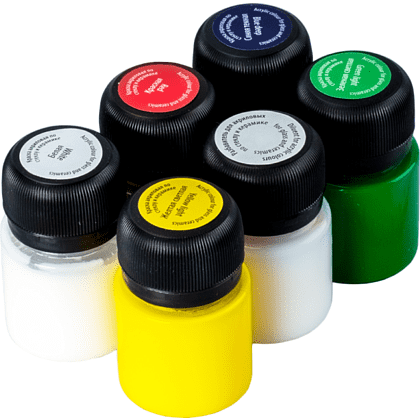 Краска акриловая по стеклу и керамике "Декола", набор 5 цветов, 20 мл, контур 2 шт., разбавитель - 6