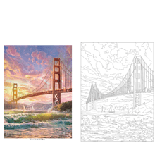 Раскраска на английском языке "Thomas Kinkade Studios. Inspired Destinations. A Coloring Book for Travelers"