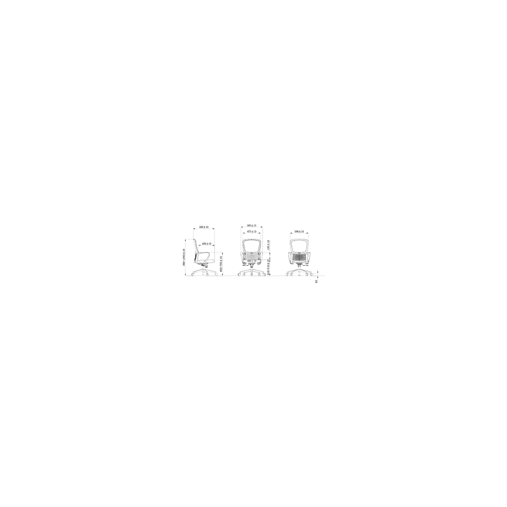 Кресло компьютерное SitZone U-069B, сетка, ткань, черный, 2 шт/упак - 5