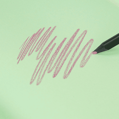 Блокнот "Doodle green paper", А5, 96 листов, розовый, срез зеленый - 2