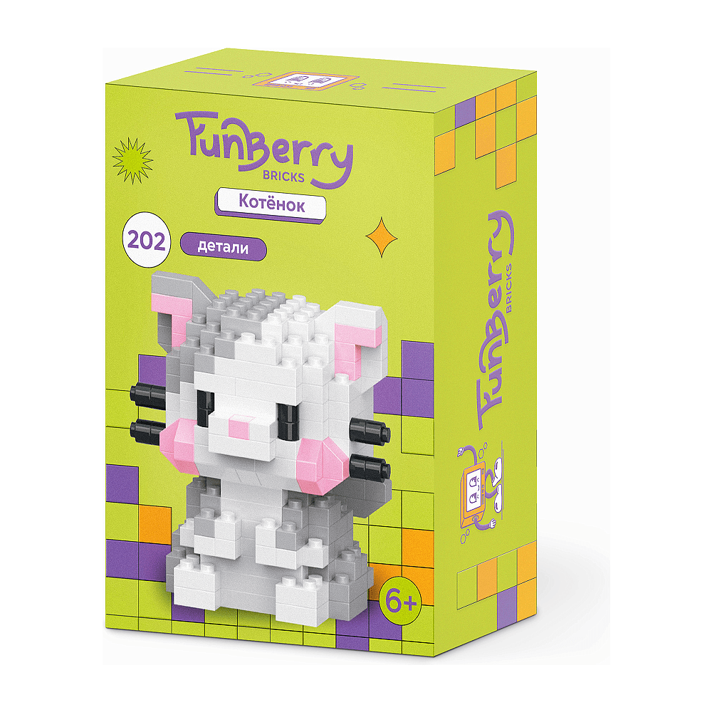 Конструктор "Funberry Toy", "Котёнок", 202 элементов