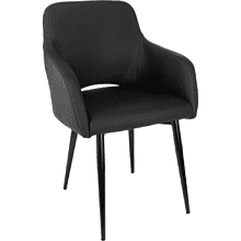 Кресло "Бюрократ CH-380F", экокожа, черный, каркас металл, корпус черный