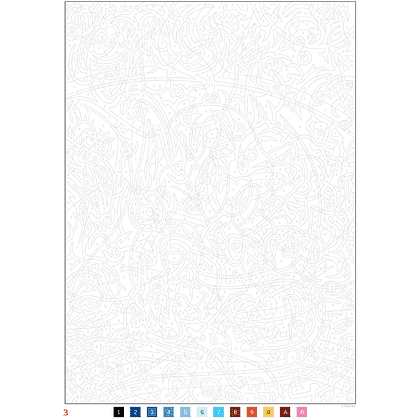 Раскраска по номерам на французском языке "Coloriages mystères Disney - Les Grands classiques. Tome 4" - 2