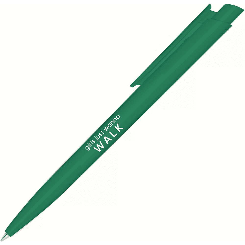 Ручка шариковая автоматическая "Girls just wanna walk", 1.0 мм, зеленый, стерж. синий