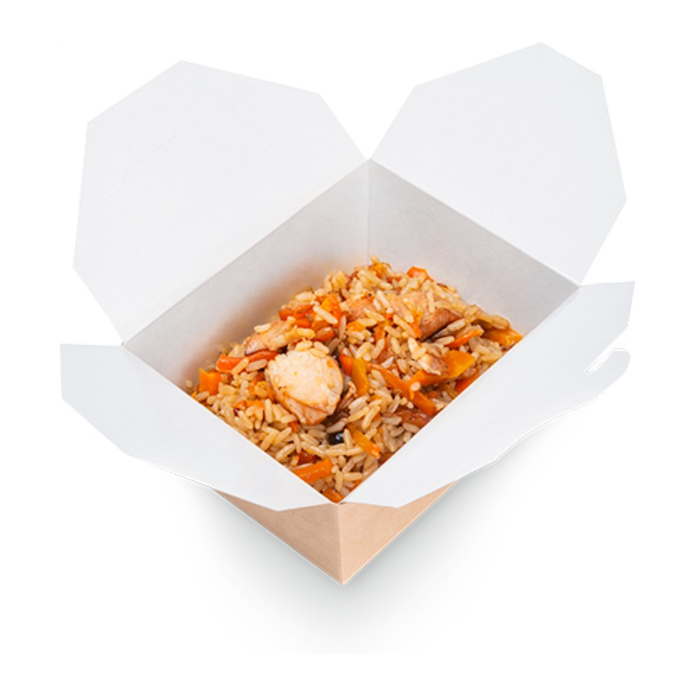 Контейнер бумажный 900 мл, 166/151х132/115х53, 60 шт/упак, крафт - 4