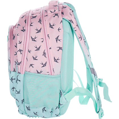 Рюкзак молодежный "Ombre Effect Swallows Dance", голубой, розовый - 4