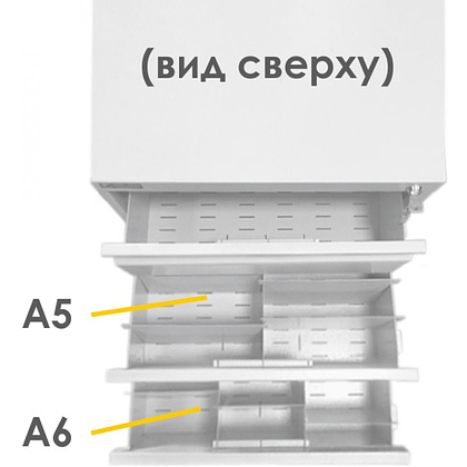 Шкаф картотечный "ТК7/3т", 1375x525x535 мм, (987613) - 2