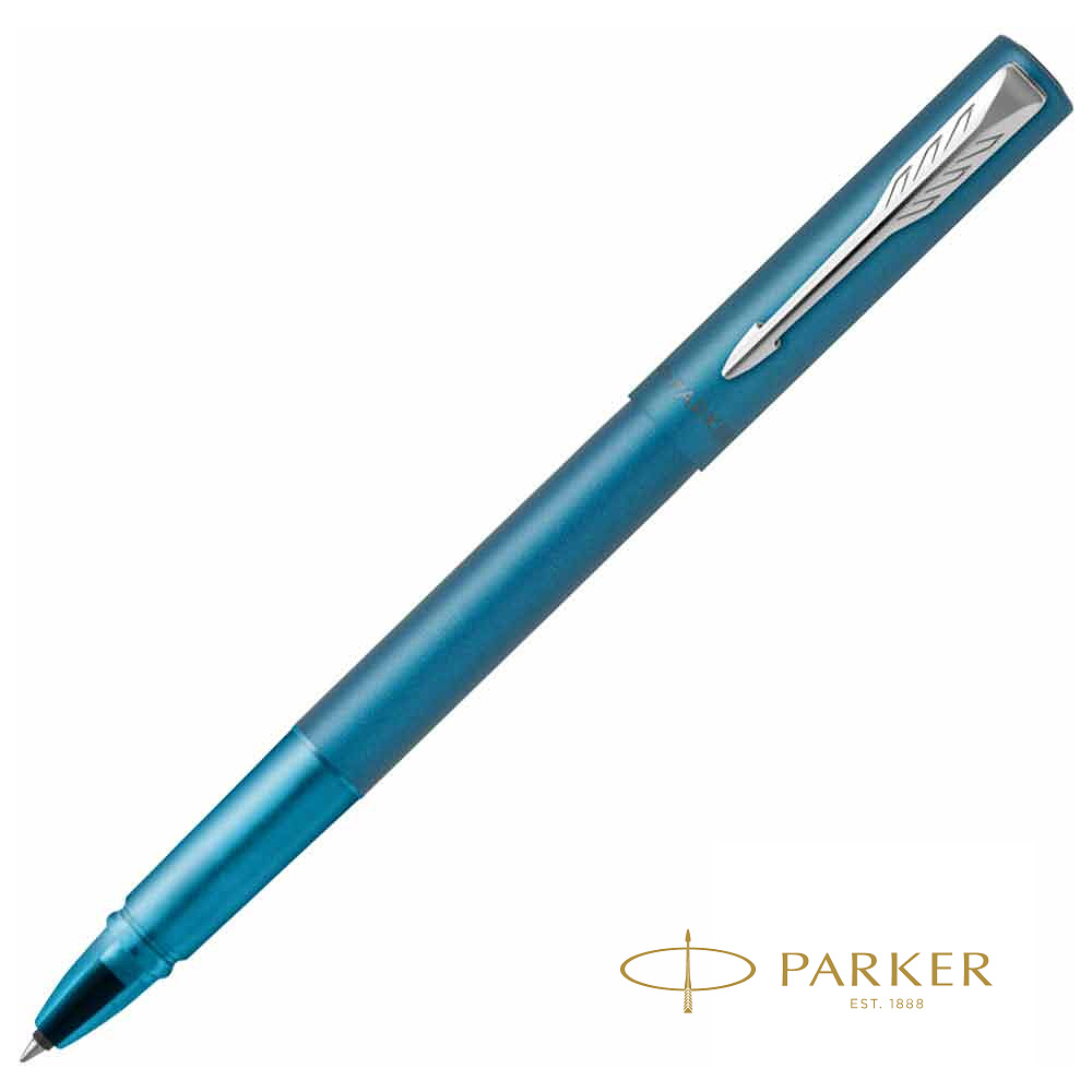 Ручка-роллер Parker "Vector XL", 0.5 мм, бирюзовый, серебристый, стерж. черный