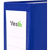 Папка-регистратор "Yesli:", А4, 75 мм, ПВХ, синий - 2