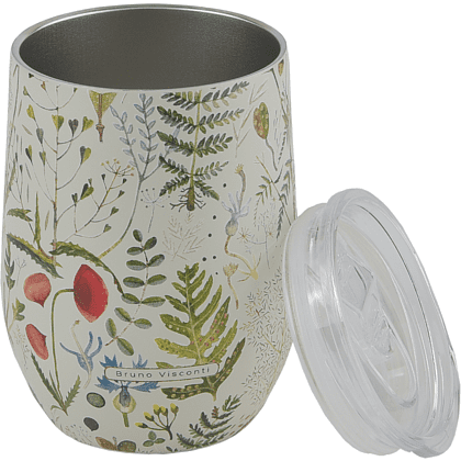 Кружка термическая "Flora. Луговые травы", металл, пластик, 360 мл, белый - 4