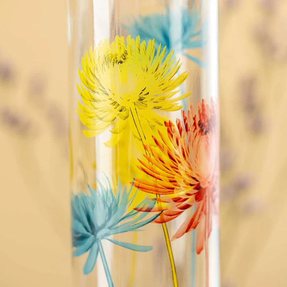 Бутылка для воды "Mint Flower", стекло, 750 мл, прозрачный, мятный - 4