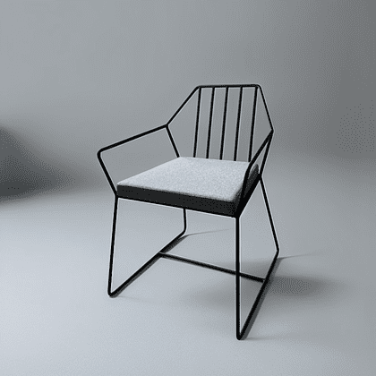 Кресло ALLERD MILORD, ткань, серебристый