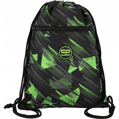 Мешок для обуви CoolPack "Green mirror", полиэстер, зеленый