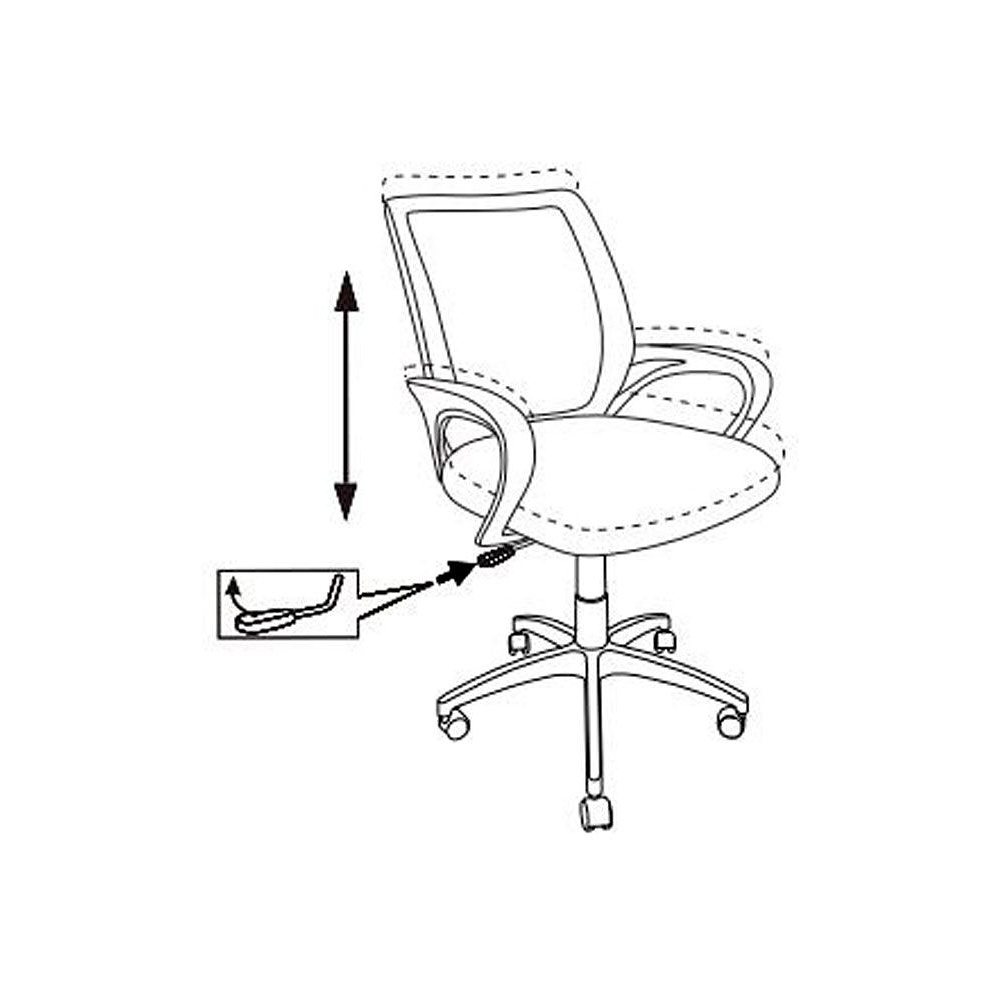 Кресло для персонала Бюрократ "CH-695NLT", ткань, пластик, синий, черный - 6