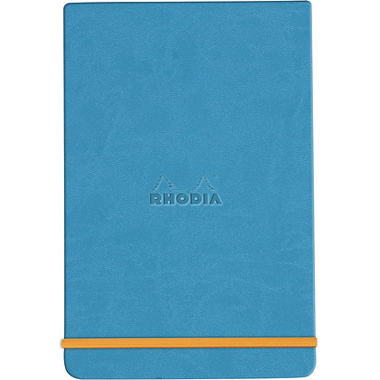 Блокнот "Rhodiarama Webnotepad" на резинке, A5, 96 листов, линейка, лазурный