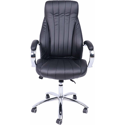 Кресло для руководителя AksHome "Mastif", натуральная кожа, хром, черный - 2