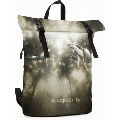 Рюкзак ролл-мини «Воображаемая реальность», Эльмира Мухтарова, текстиль, разноцветный