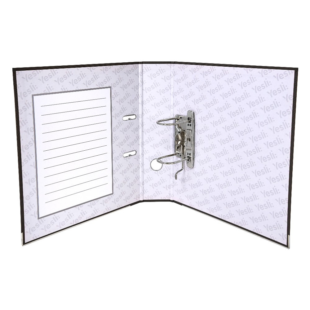 Папка-регистратор "Yesli:", А4, 75 мм, ПВХ Эко, черный - 5