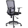 Кресло для персонала UTFC Стэнфорд СН-501 пластик, ткань/сетка, черный   - 3