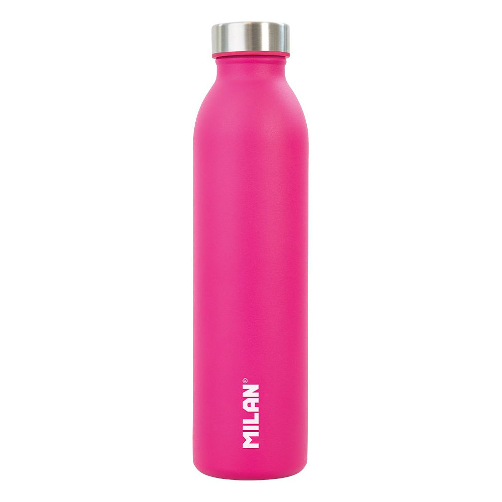 Бутылка для воды Milan "Acid" 590 мл, металл, силикон, розовый