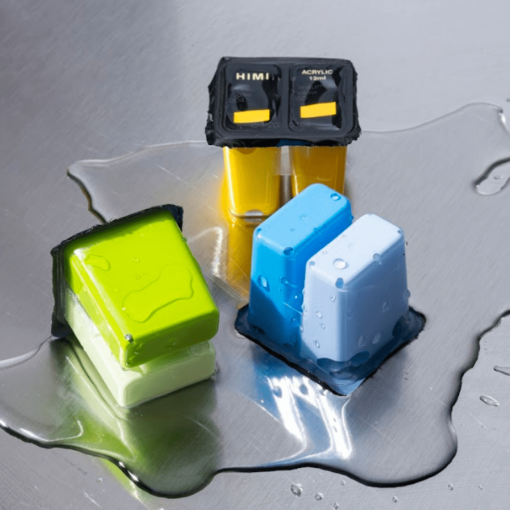 Краски акриловые"Himi Jelly Cup", набор 36 цветов, 12 мл, кювета - 10