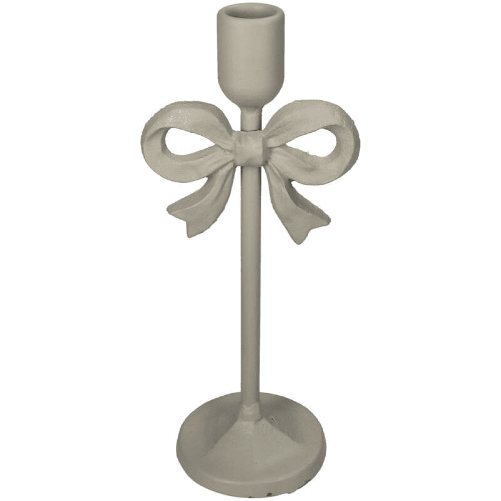 Подсвечник "Bow", 10,5x8,5x25,5 см, слоновая кость