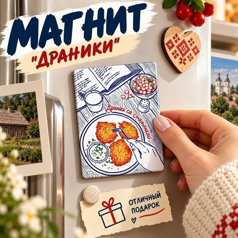 Магнит "Драники", 90x65 мм - 2