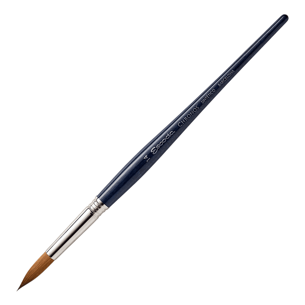 Кисть "Escoda Chronos", микс, круглая, на короткой ручке, № 14