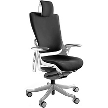 Кресло для руководителя "Unique Wau 2 White Fabric", черный