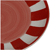 Тарелка керамическая "Stripes", красный, белый - 2